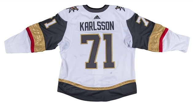 2018-19 William Karlsson Game Used Vegas Golden Knights Jersey (Knights-MeiGray)
